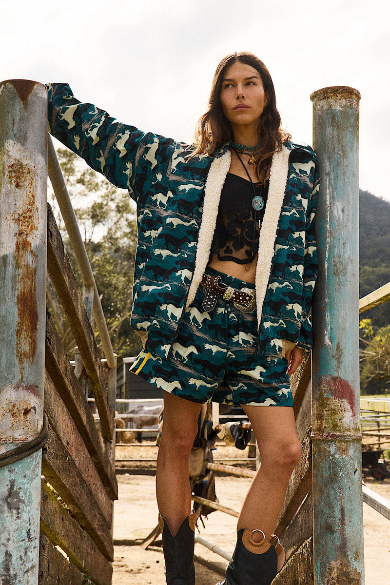 Silver Stallion Cotton Twil Bomber Jacket