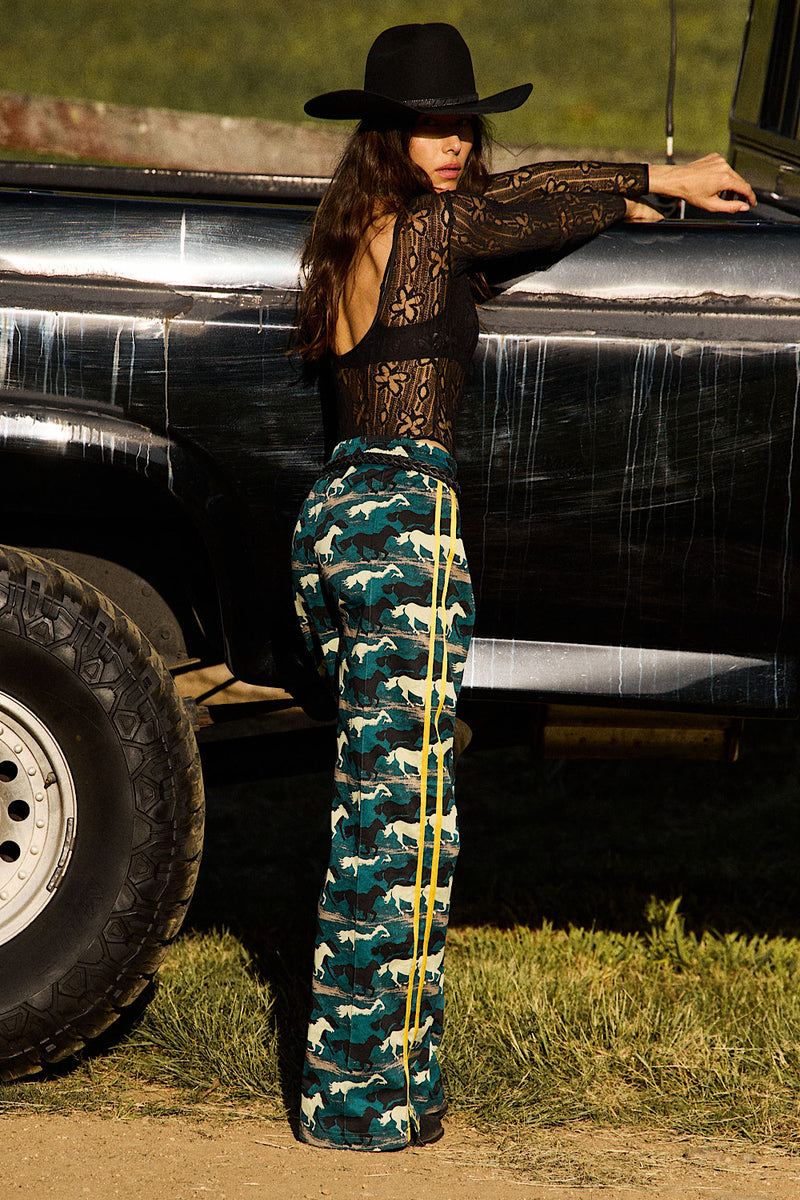 Silver Stallion Cotton Twill + Silk Pants