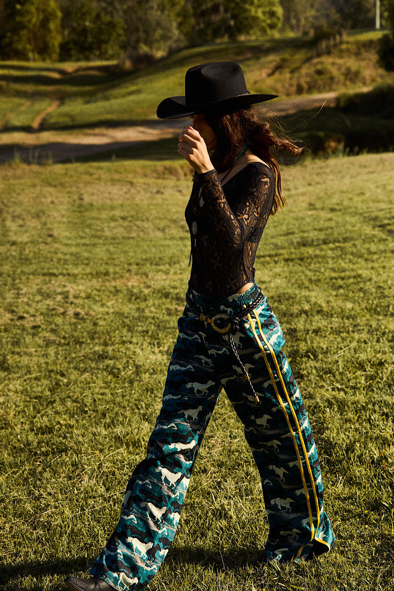 Silver Stallion Cotton Twill + Silk Pants