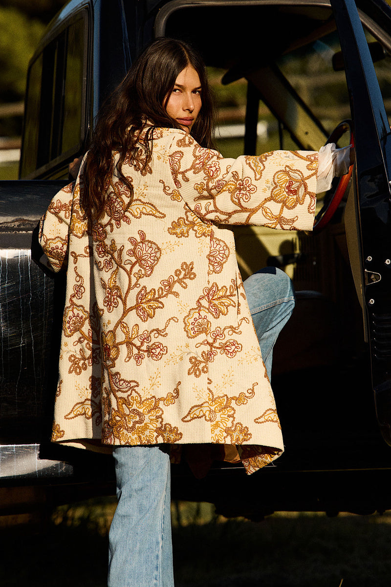 Something In The Air Cotton Embroidered Coat