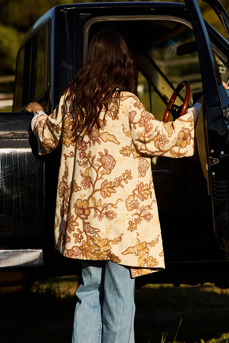 Something In The Air Cotton Embroidered Coat