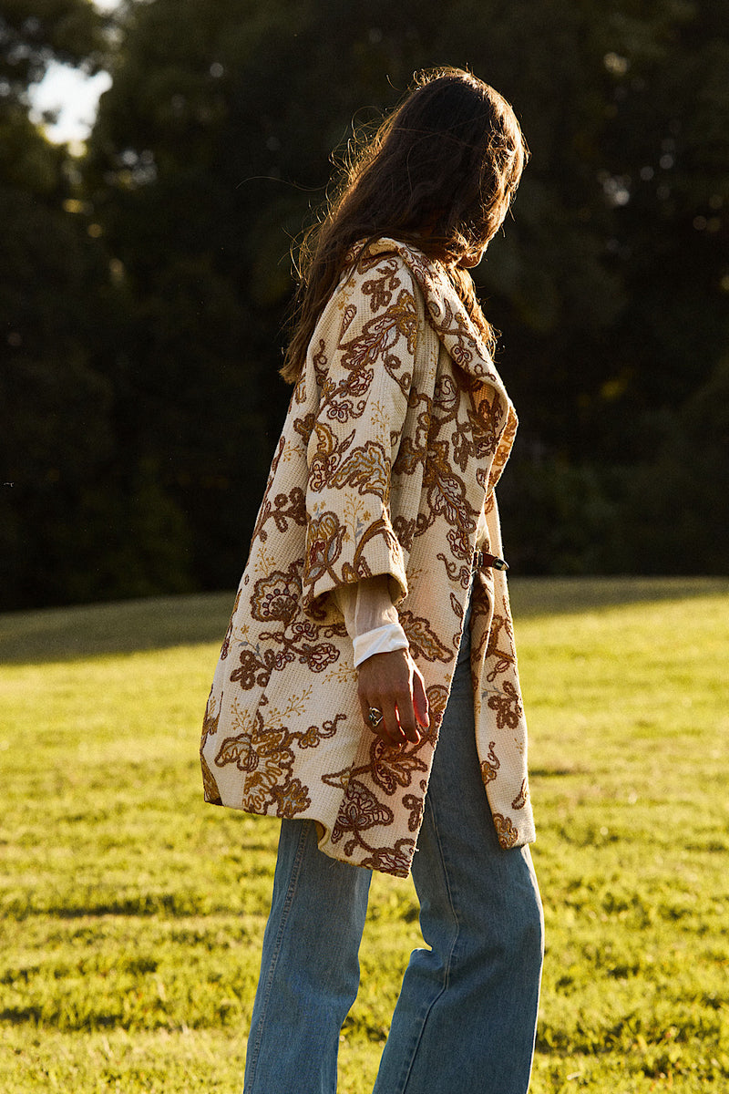 Something In The Air Cotton Embroidered Coat