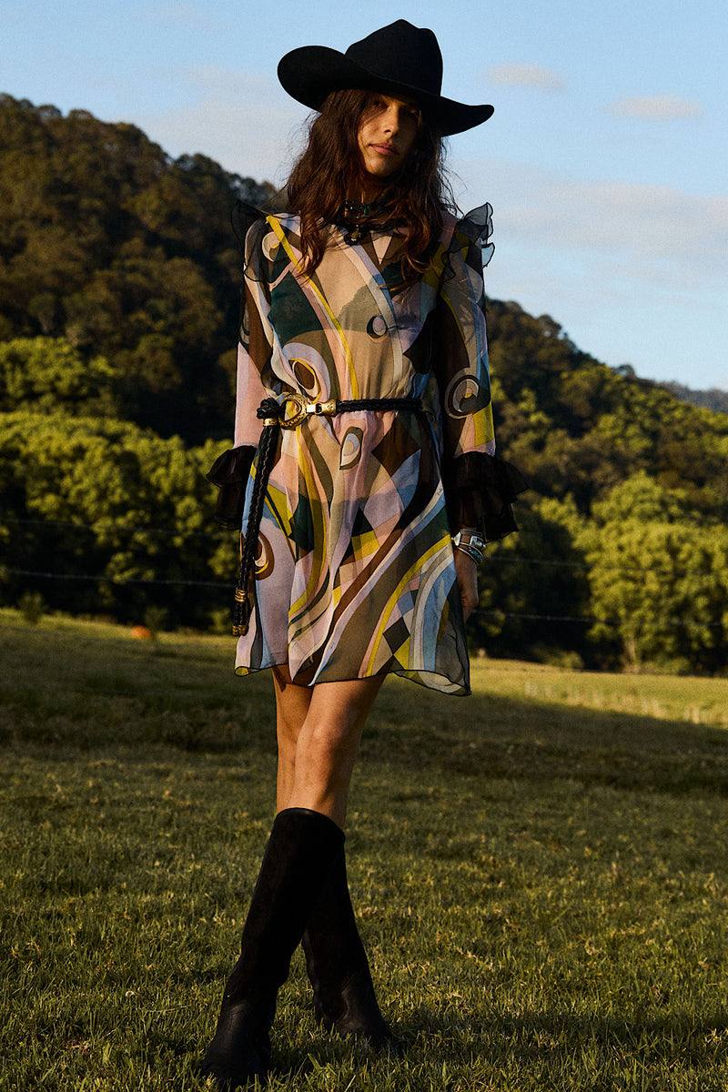 I Had Too Much To Dream Silk Chiffon Mini Dress