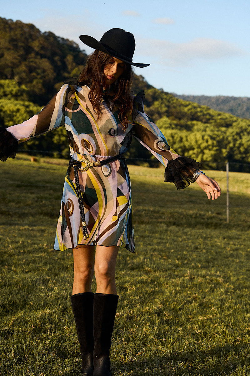 I Had Too Much To Dream Silk Chiffon Mini Dress