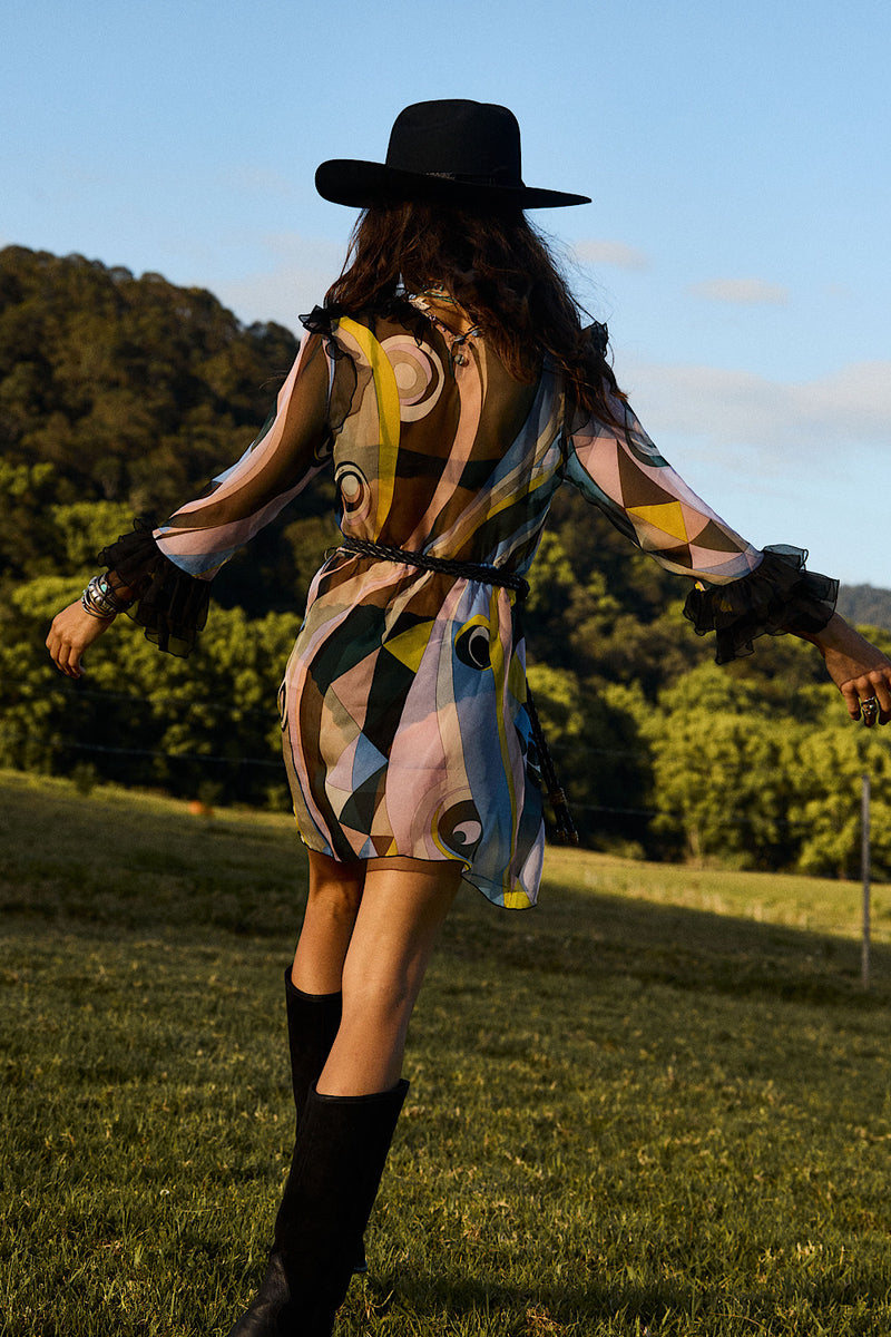 I Had Too Much To Dream Silk Chiffon Mini Dress