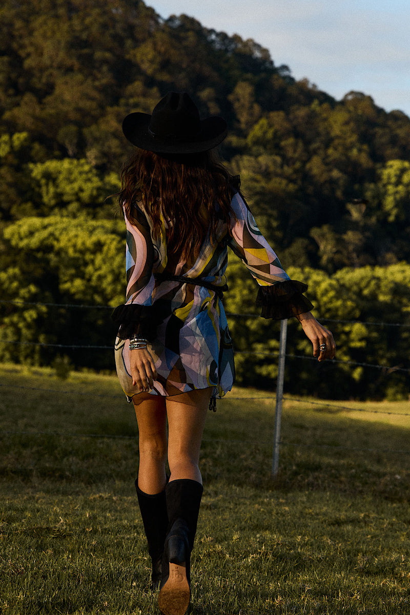 I Had Too Much To Dream Silk Chiffon Mini Dress