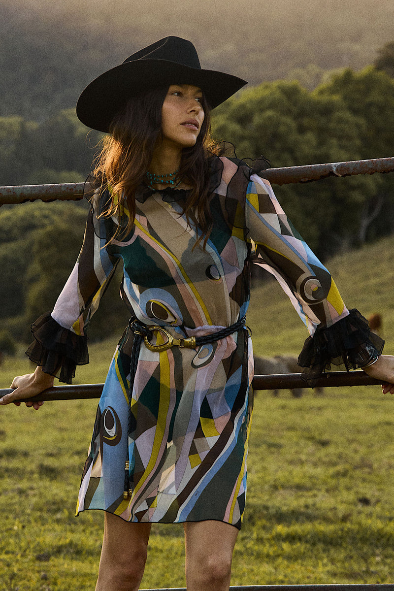 I Had Too Much To Dream Silk Chiffon Mini Dress