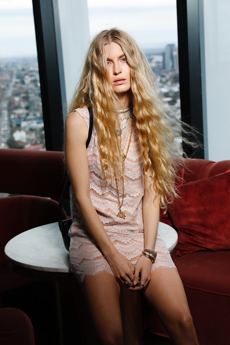 Long Distance Love Lace Mini Dress