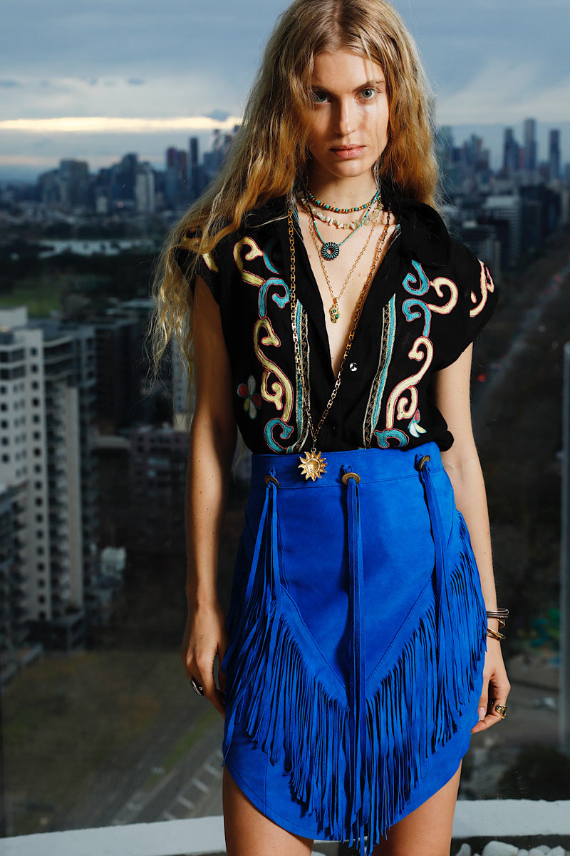 Ladies of the Canyon Embroidered Blouse