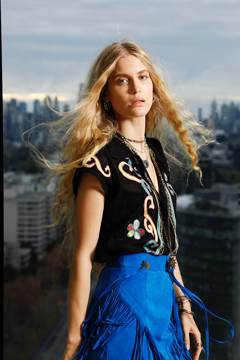 Ladies of the Canyon Embroidered Blouse