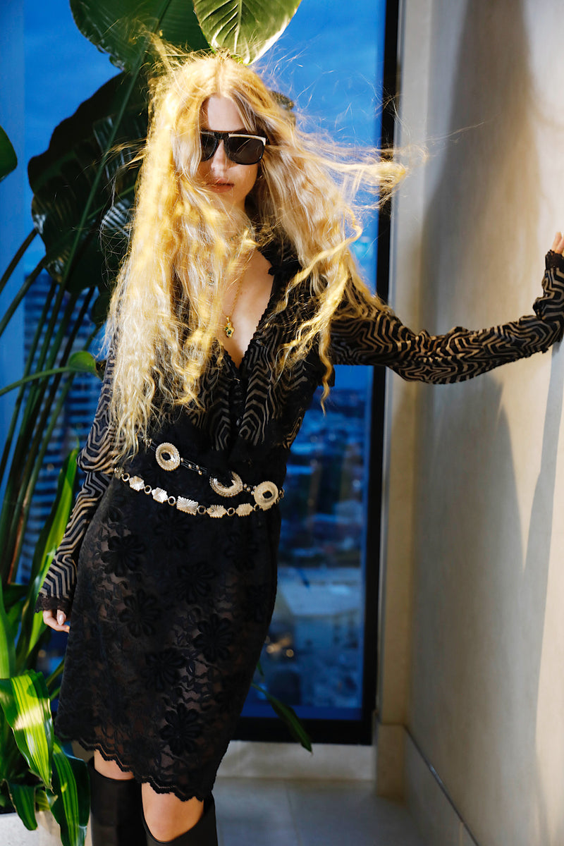 Lace and Whiskey Skirt - Black