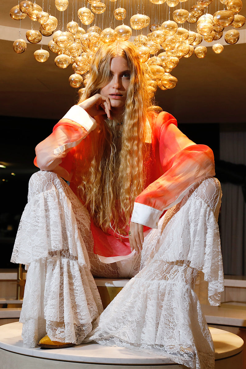 Sister Moon Ruffle Lace Flares