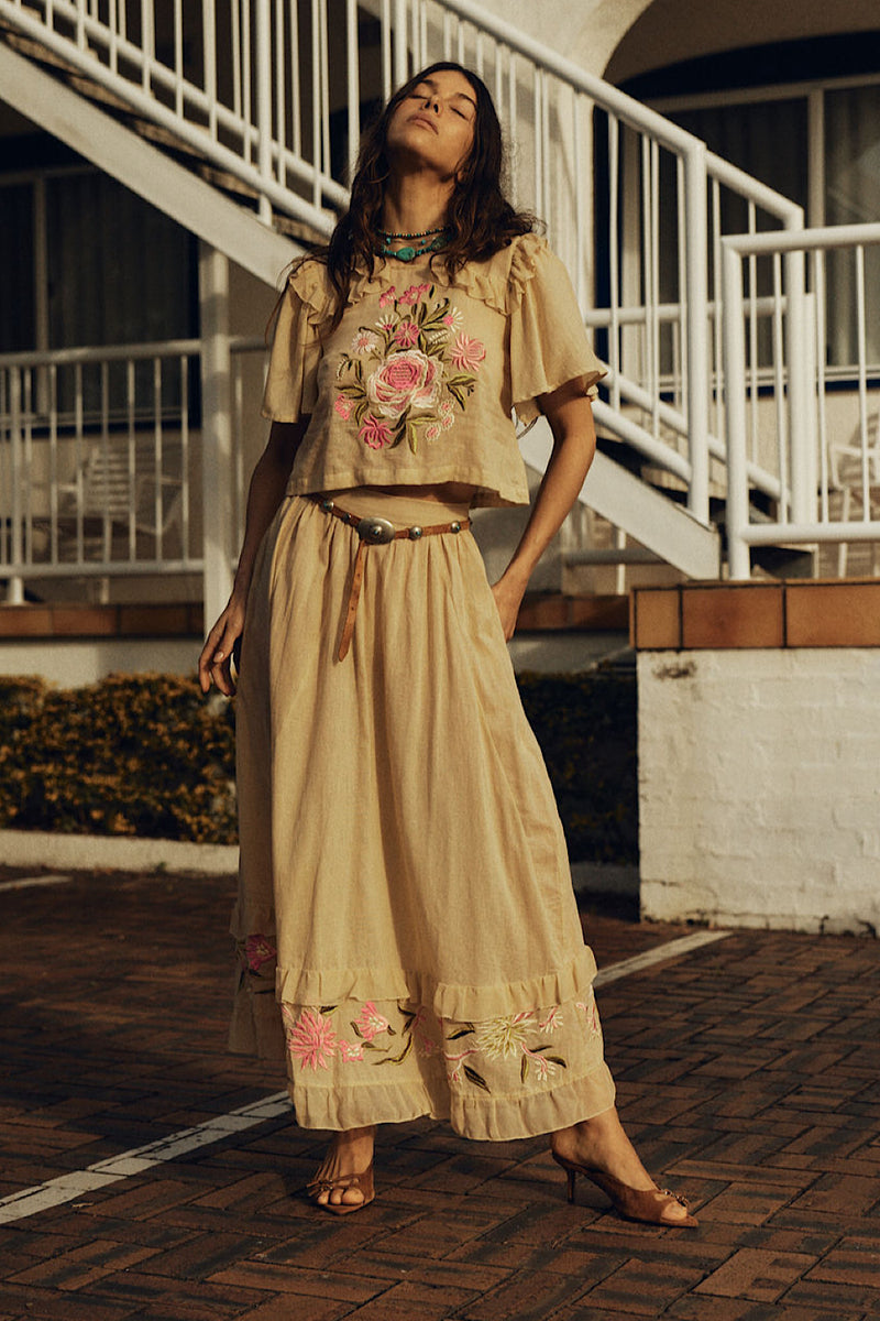 She Moved Through The Fair Cotton Embroidered Blouse
