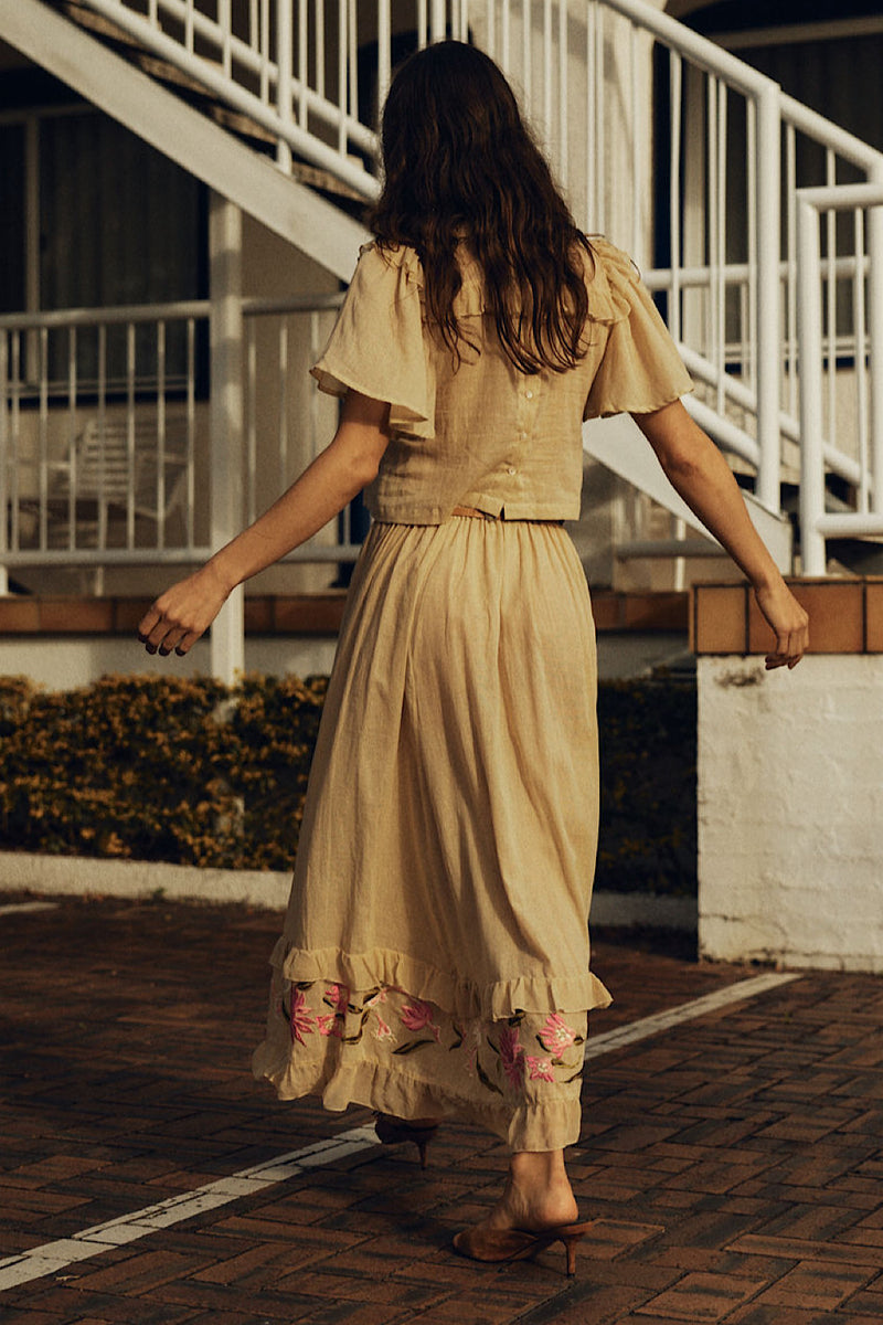 She Moved Through The Fair Cotton Embroidered Blouse