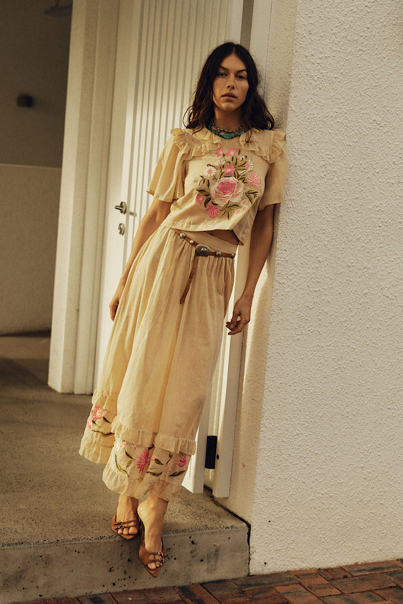 She Moved Through The Fair Cotton Embroidered Blouse