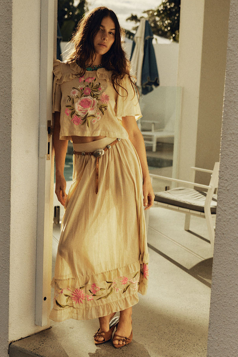 She Moved Through The Fair Cotton Embroidered Blouse
