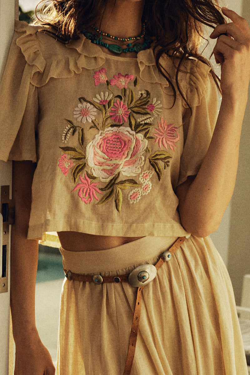 She Moved Through The Fair Embroidered Maxi Skirt