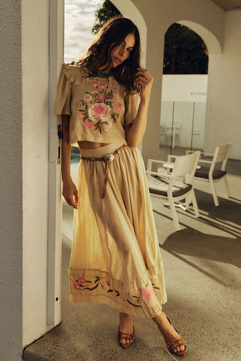 She Moved Through The Fair Cotton Embroidered Blouse