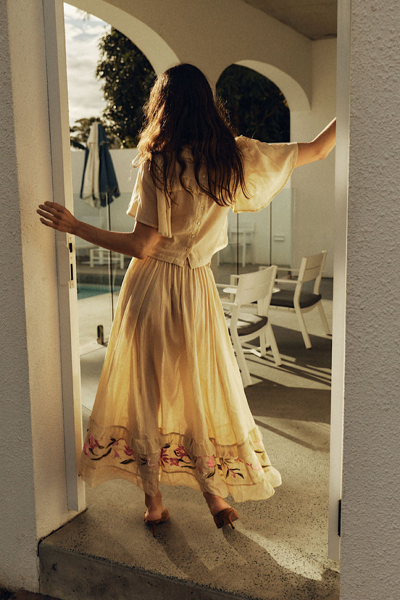 She Moved Through The Fair Cotton Embroidered Blouse