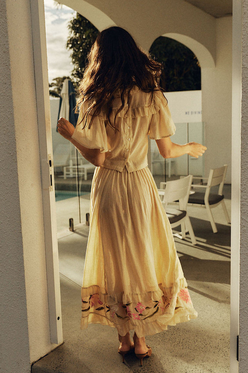She Moved Through The Fair Cotton Embroidered Blouse