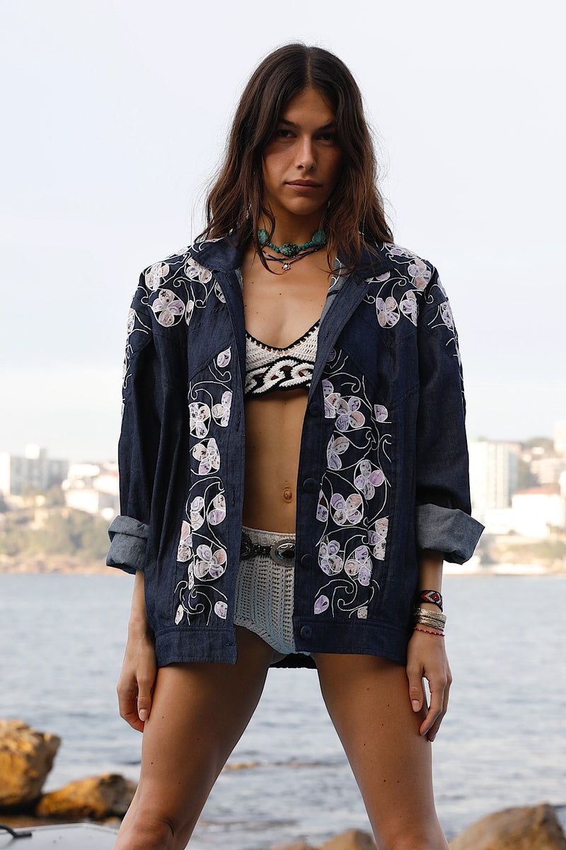Night Bloom Embroidered Jacket