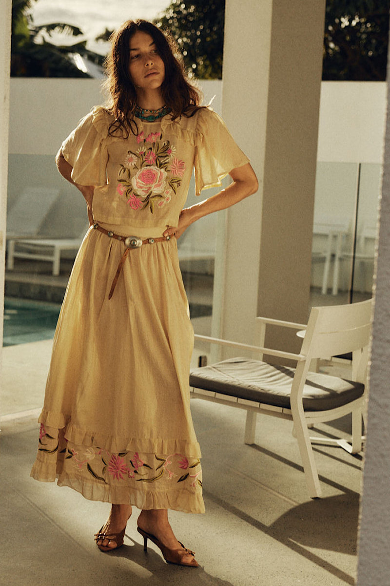 She Moved Through The Fair Cotton Embroidered Blouse