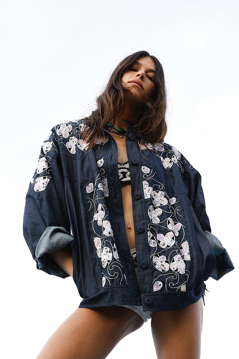 Night Bloom Embroidered Jacket