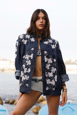 Night Bloom Embroidered Jacket