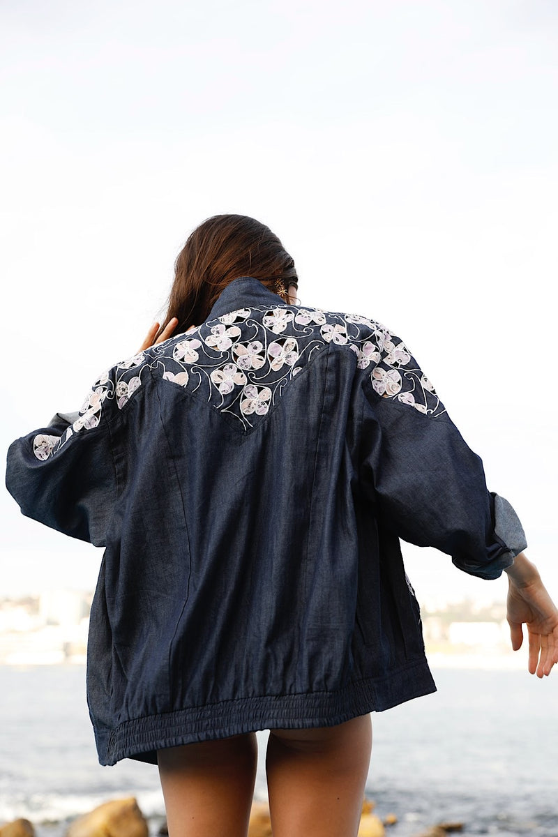 Night Bloom Embroidered Jacket