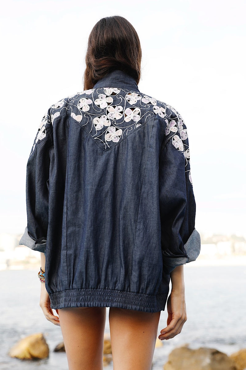 Night Bloom Embroidered Jacket