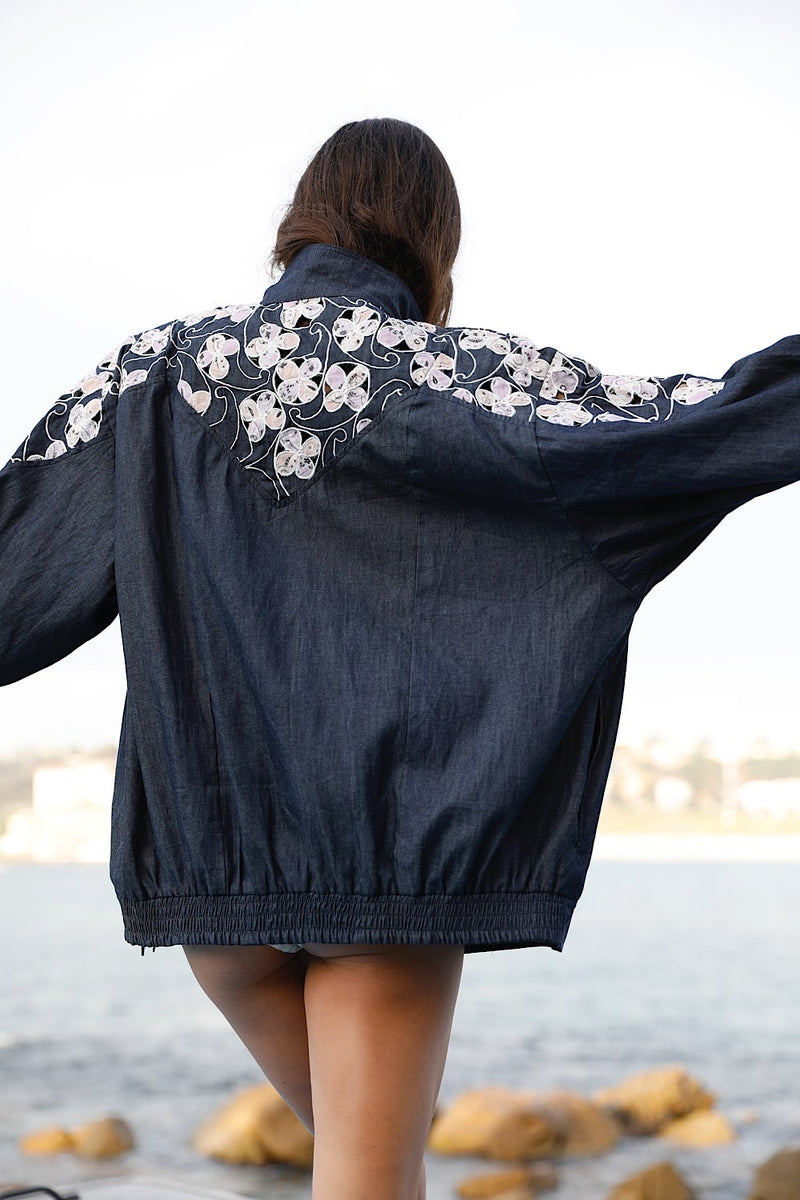 Night Bloom Embroidered Jacket