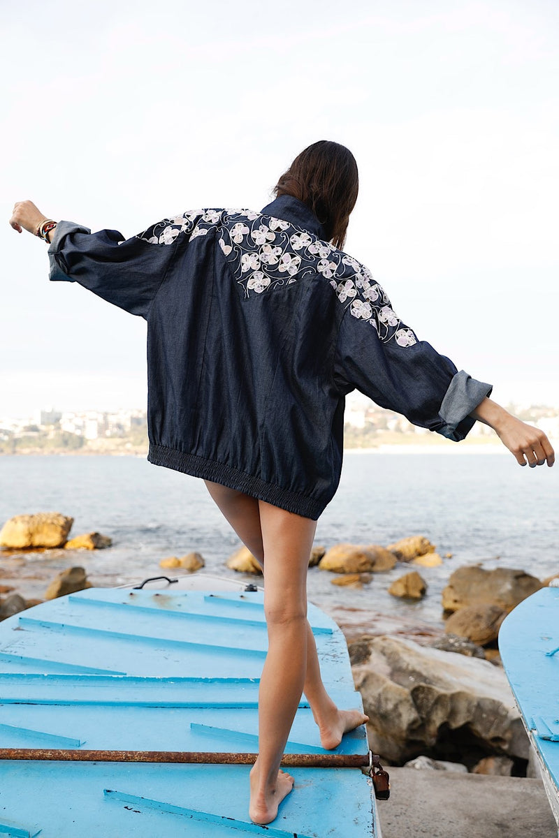 Night Bloom Embroidered Jacket