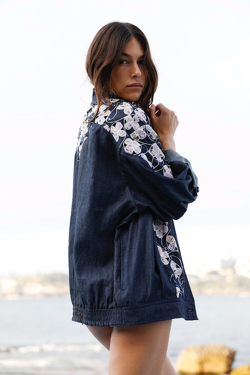 Night Bloom Embroidered Jacket