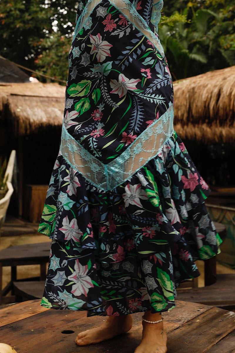 Come Alive Backless Cotton Maxi Dress - Floral