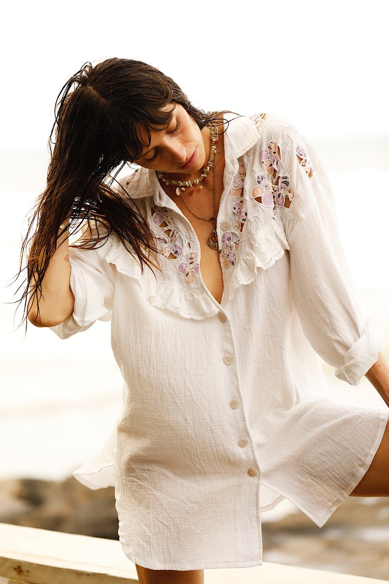 Come Softly to Me Cotton Long Sleeve Shirt