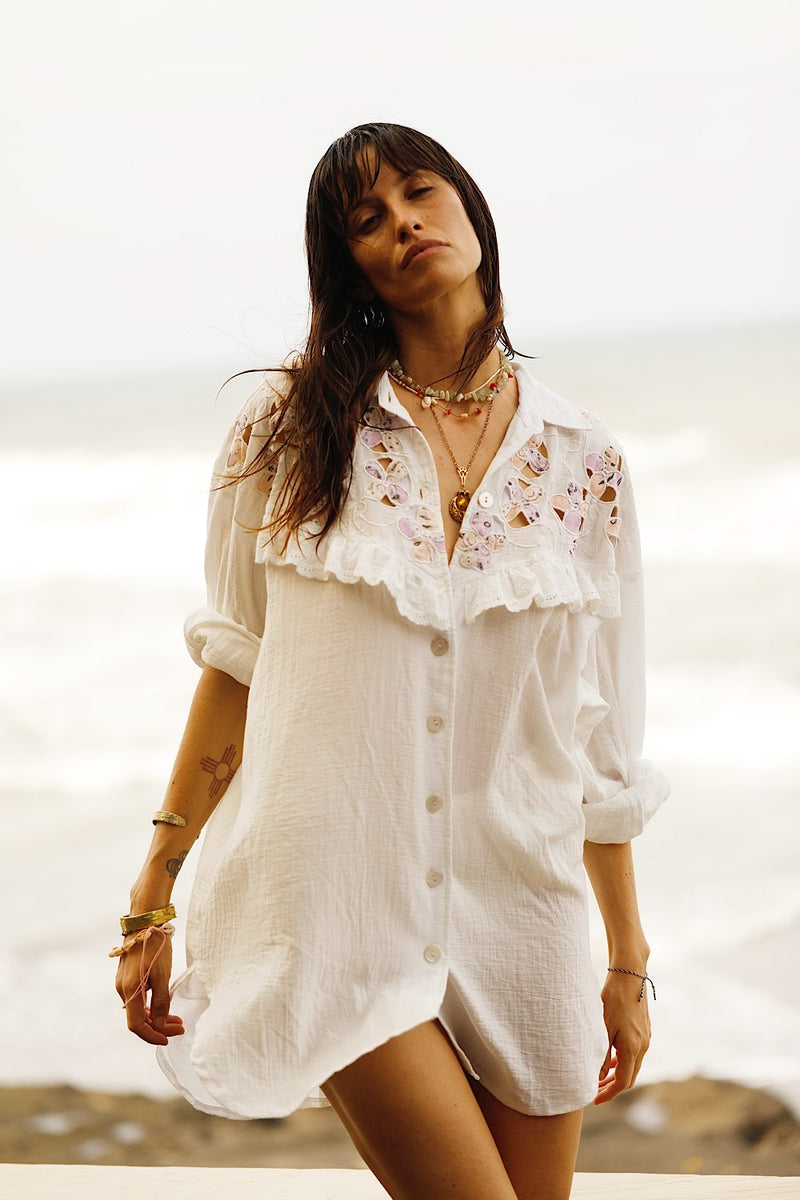 Come Softly to Me Cotton Long Sleeve Shirt