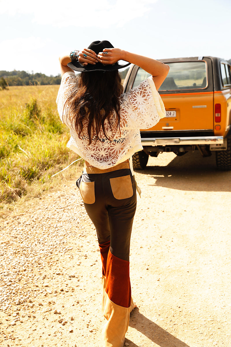 Love Grows Corded Lace + Silk Tie Blouse