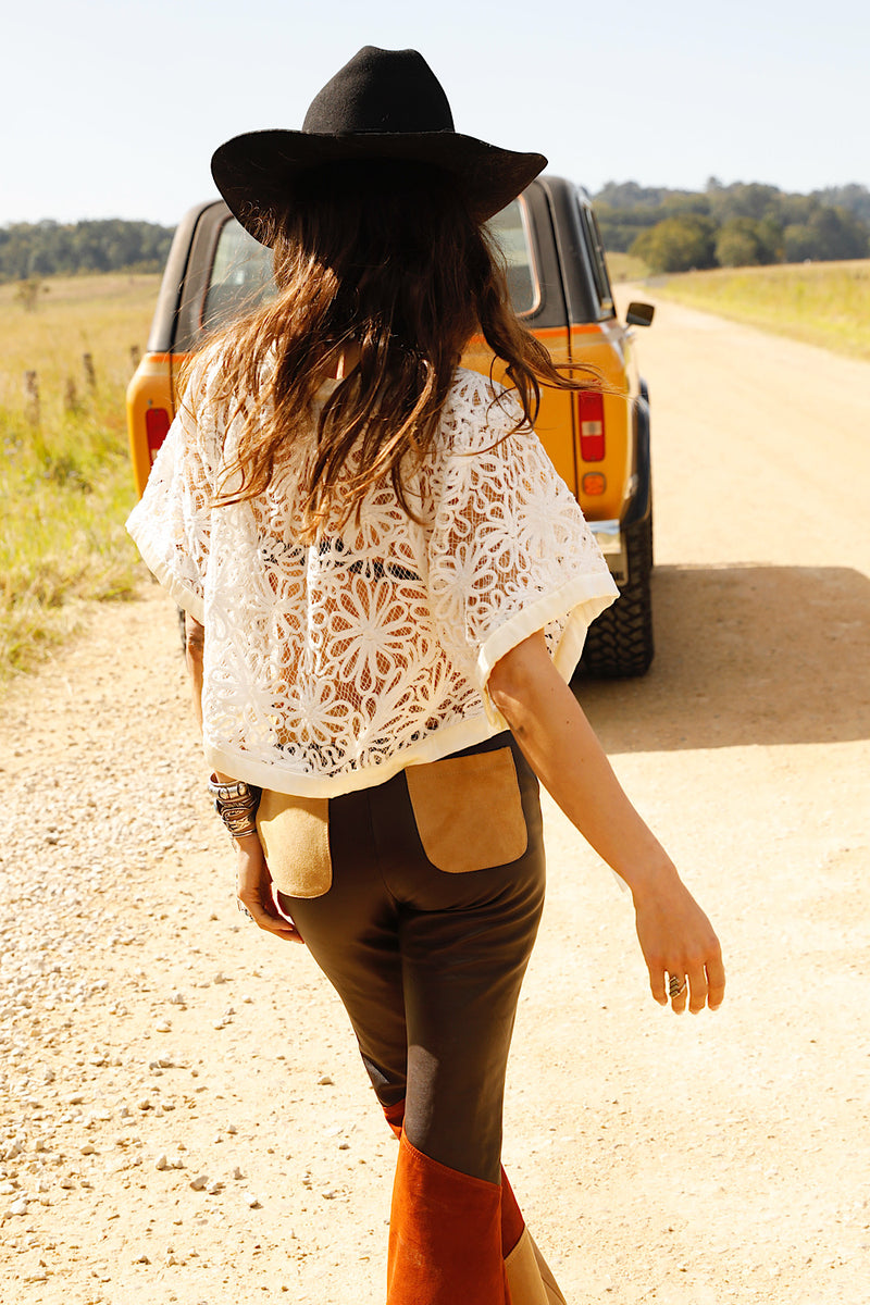 Love Grows Corded Lace + Silk Tie Blouse