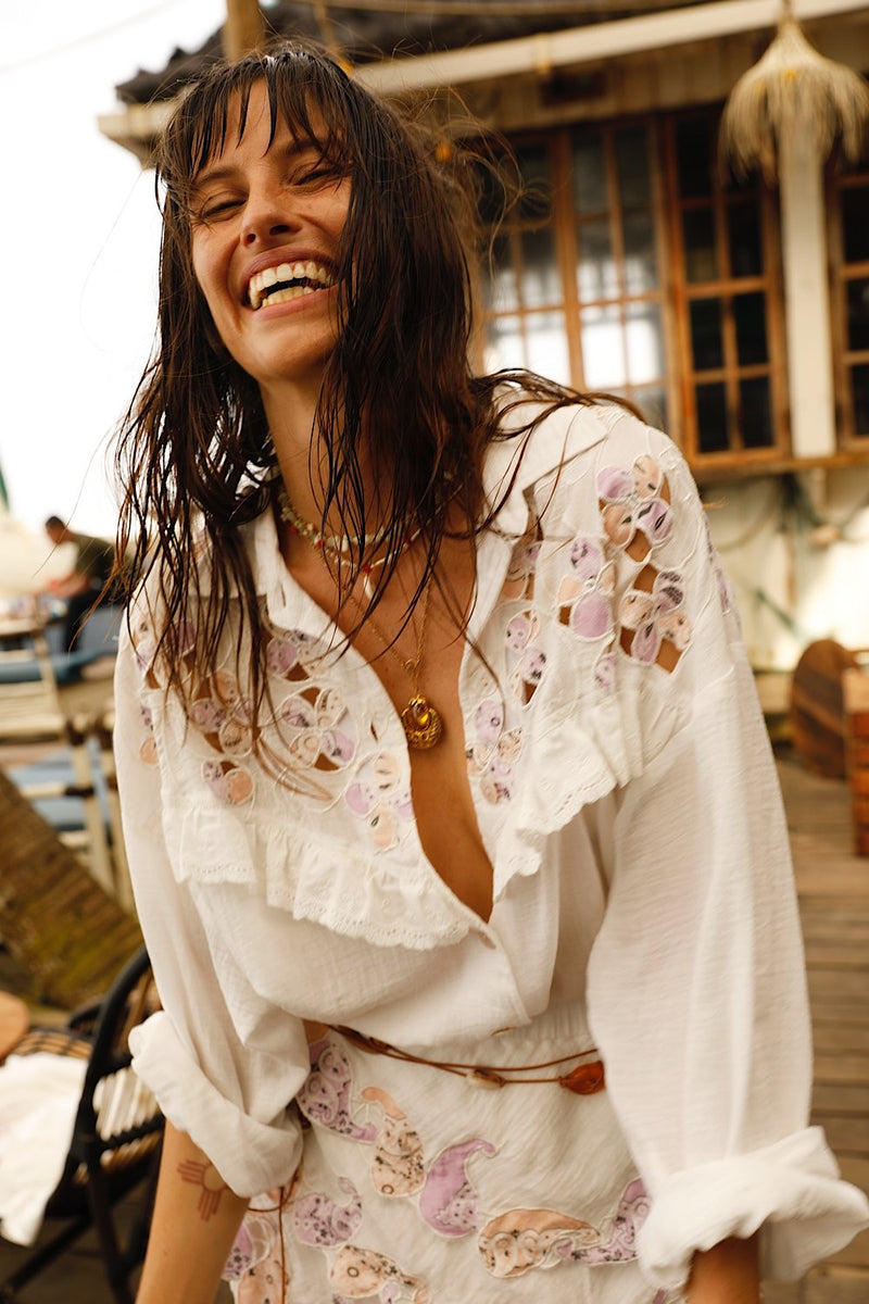 Come Softly to Me Cotton Long Sleeve Shirt