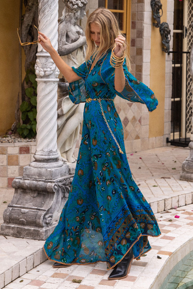 Alabama Getaway Maxi Caftan Dress - Bird Of Paradise - Chasing Unicorns