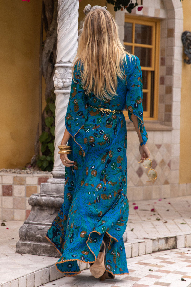 Alabama Getaway Maxi Caftan Dress - Bird Of Paradise - Chasing Unicorns