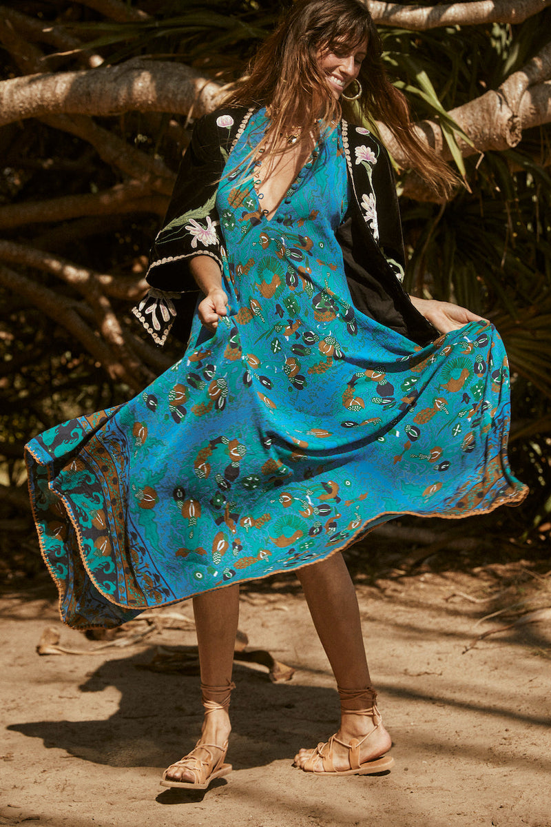 Alabama Getaway Maxi Caftan Dress - Bird Of Paradise - Chasing Unicorns