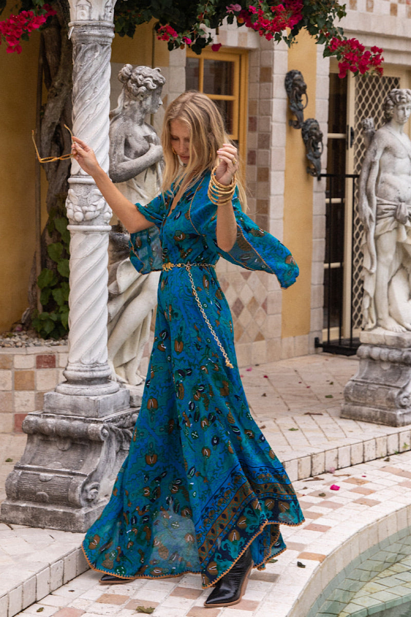 Alabama Getaway Maxi Caftan Dress - Bird Of Paradise - Chasing Unicorns