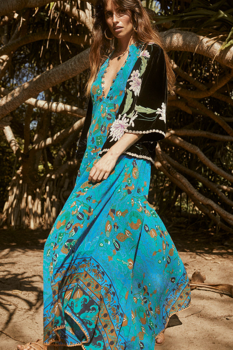 Alabama Getaway Maxi Caftan Dress - Bird Of Paradise - Chasing Unicorns