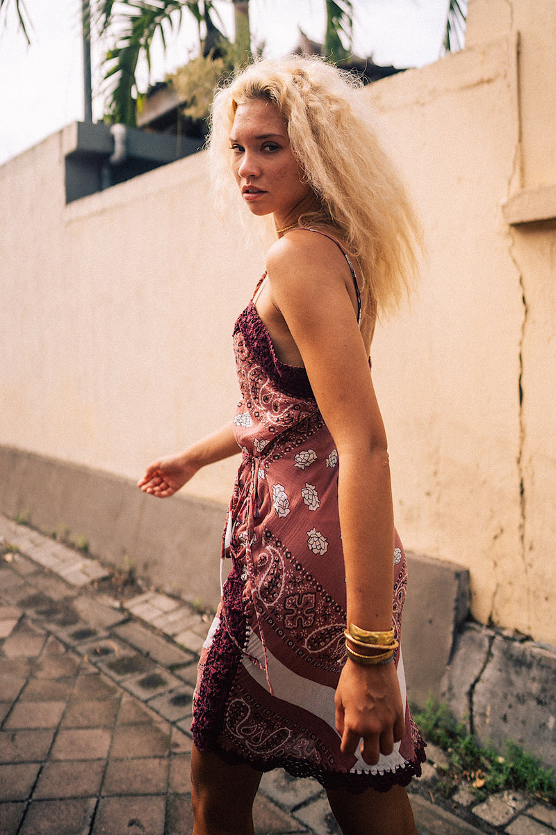 Beautiful Crazy Mini Slip Dress - Bandana - Chasing Unicorns