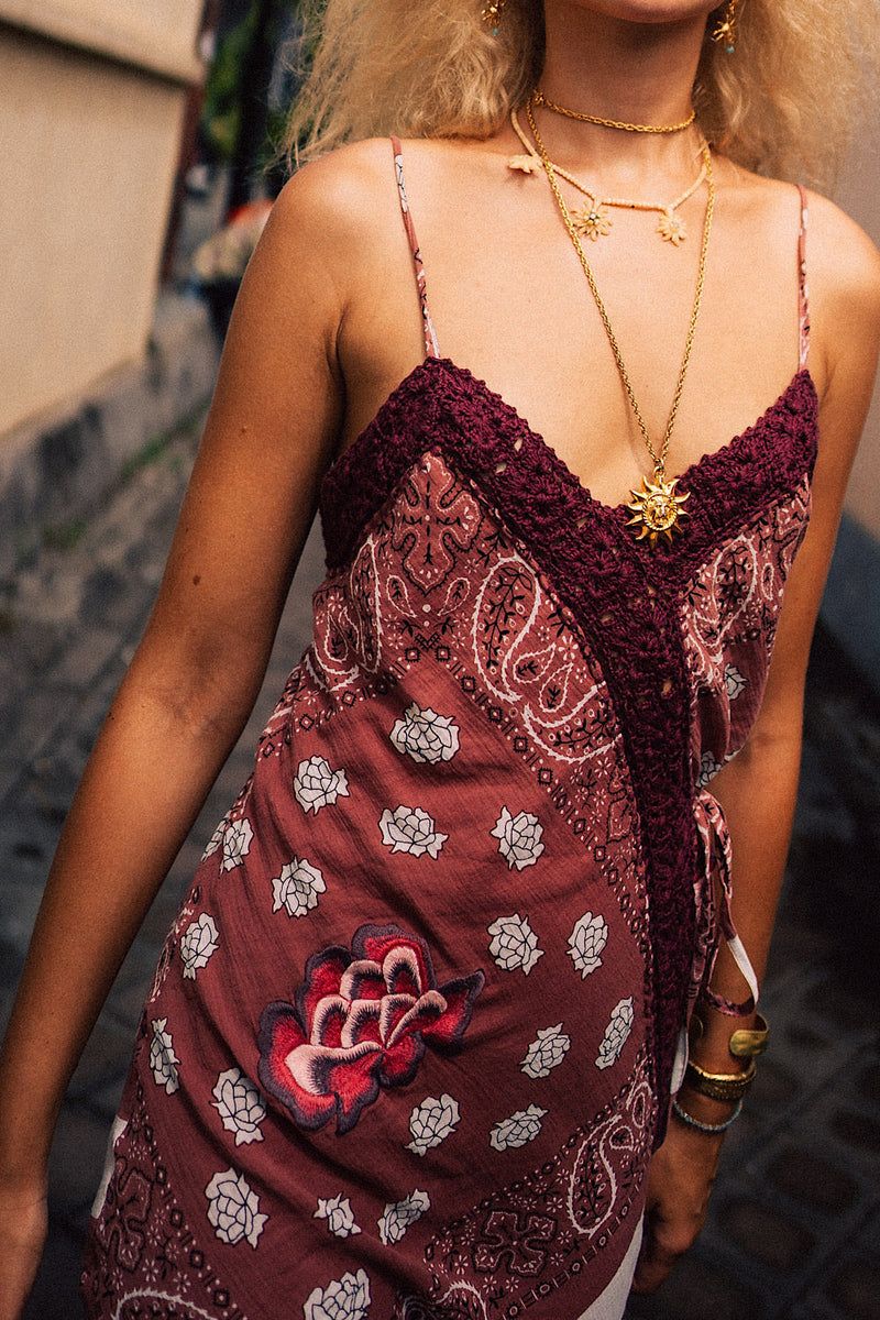 Beautiful Crazy Mini Slip Dress - Bandana - Chasing Unicorns