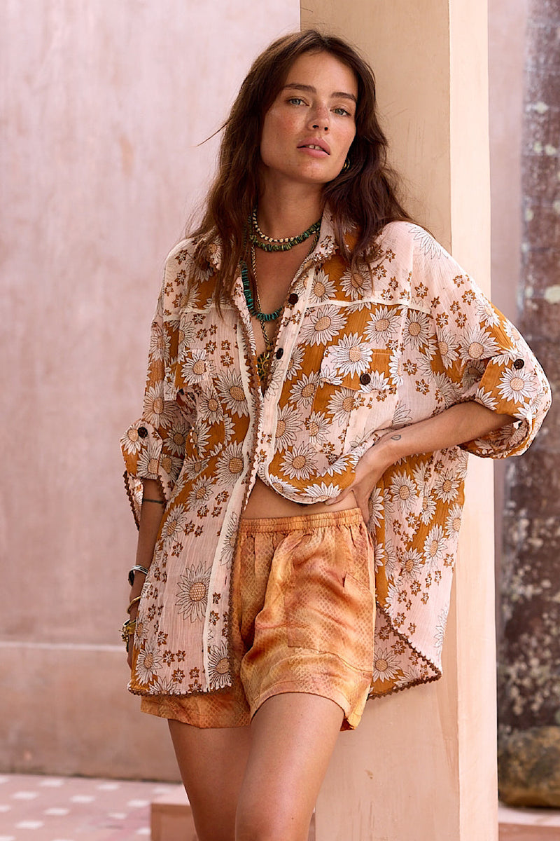 Brand New Day Silk Safari Shirt - Chasing Unicorns