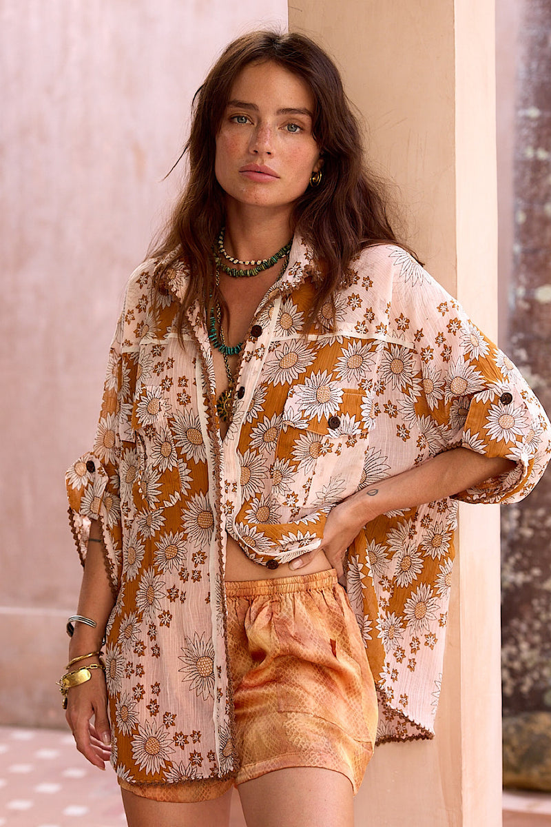 Brand New Day Silk Safari Shirt - Chasing Unicorns