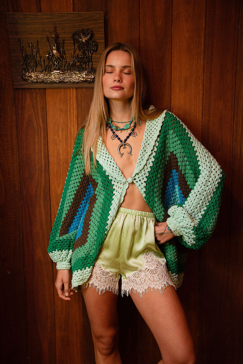 Colorado Girl Short Crochet Coat - Chasing Unicorns