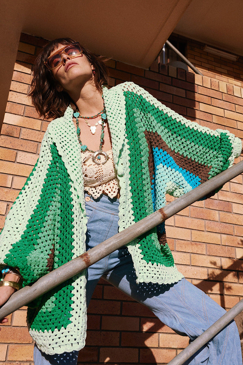 Colorado Girl Short Crochet Coat - Chasing Unicorns